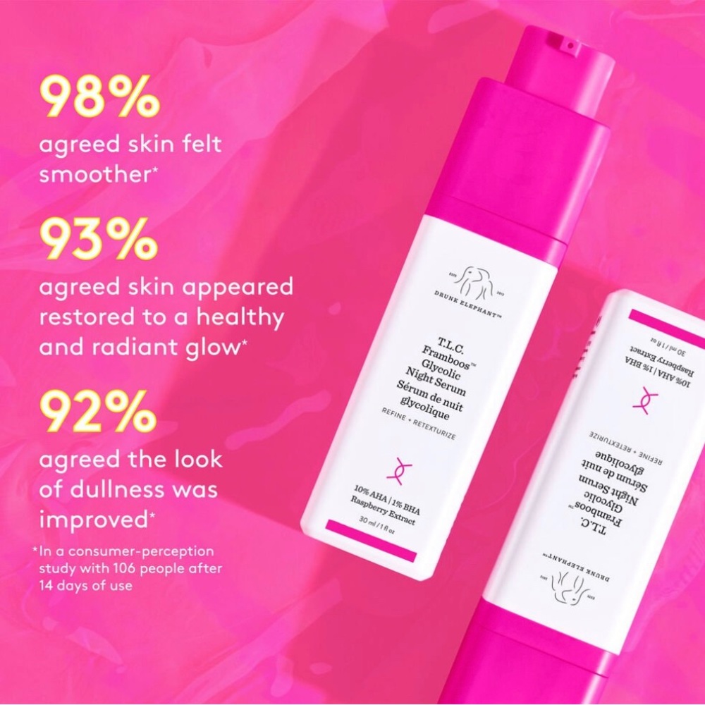 Drunk Elephant T.L.C. Framboos Glycolic Night Serum BNIB - Picture 5 of 5
